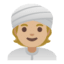 Эмодзи 👳🏼 Google