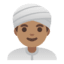 Эмодзи 👳🏽‍♂️ Google