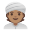 Эмодзи 👳🏽 Google