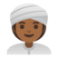 Эмодзи 👳🏾‍♀️ Google