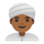 Эмодзи 👳🏾‍♂️ Google
