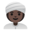 Эмодзи 👳🏿‍♀️ Google