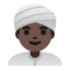 Эмодзи 👳🏿‍♂️ Google