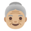 Эмодзи 👵🏼 Google