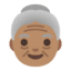 Эмодзи 👵🏽 Google