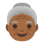Эмодзи 👵🏾 Google