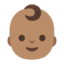 Эмодзи 👶🏽 Google