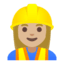 Эмодзи 👷🏼‍♀️ Google