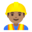 Эмодзи 👷🏽‍♂️ Google