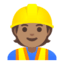 Эмодзи 👷🏽 Google