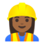 Эмодзи 👷🏾‍♀️ Google