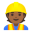 Эмодзи 👷🏾 Google