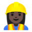 Эмодзи 👷🏿‍♀️ Google