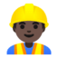 Эмодзи 👷🏿‍♂️ Google
