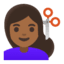 Эмодзи 💇🏾‍♀️ Google