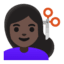 Эмодзи 💇🏿‍♀️ Google