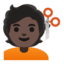 Эмодзи 💇🏿 Google