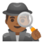 Эмодзи 🕵🏾‍♂️ Google