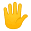 Эмодзи 🖐️ Google