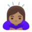 Эмодзи 🙇🏽‍♀️ Google
