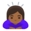Эмодзи 🙇🏾‍♀️ Google