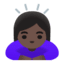 Эмодзи 🙇🏿‍♀️ Google