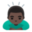 Эмодзи 🙇🏿‍♂️ Google