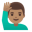 Эмодзи 🙋🏽‍♂️ Google