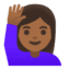 Эмодзи 🙋🏾‍♀️ Google