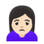 Эмодзи 🙍🏻‍♀️ Google