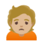 Эмодзи 🙍🏼 Google