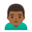 Эмодзи 🙍🏾‍♂️ Google