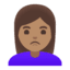 Эмодзи 🙎🏽‍♀️ Google