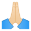 Эмодзи 🙏🏻 Google