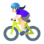 Эмодзи 🚴🏻‍♀️ Google