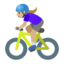 Эмодзи 🚴🏼‍♀️ Google