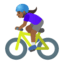 Эмодзи 🚴🏾‍♀️ Google