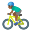 Эмодзи 🚴🏾‍♂️ Google
