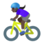 Эмодзи 🚴🏿‍♀️ Google