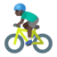 Эмодзи 🚴🏿‍♂️ Google