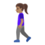 Эмодзи 🚶🏽‍♀️ Google