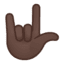 Эмодзи 🤟🏿 Google