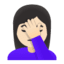 Эмодзи 🤦🏻‍♀️ Google
