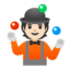Эмодзи 🤹🏻 Google