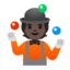Эмодзи 🤹🏿 Google