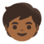 Эмодзи 🧒🏾 Google