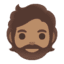 Эмодзи 🧔🏽 Google