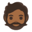 Эмодзи 🧔🏾 Google