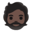 Эмодзи 🧔🏿 Google