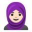 Эмодзи 🧕🏻 Google